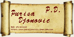 Puriša Đonović vizit kartica